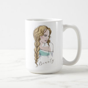 Mug Beau Sketch de fille