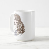 Mug Beau Sketch de fille (Devant gauche)