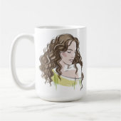 Mug Beau Sketch de fille (Gauche)