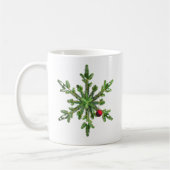 Mug Beau Snowy Pine Snowflake Noël (Gauche)
