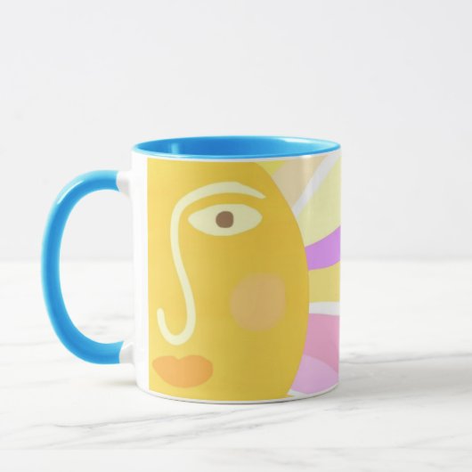 Mug beau soleil peinture abstraite (Gauche)
