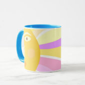 Mug beau soleil peinture abstraite (Devant gauche)