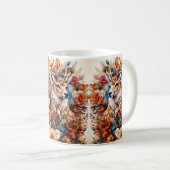 Mug Beau Stag au milieu des fleurs (Devant droit)