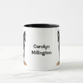 Mug Beau Stallion Cheval du Quartier Noir (Centre)