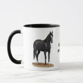 Mug Beau Stallion Cheval du Quartier Noir (Gauche)