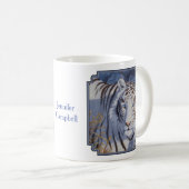 Mug Beau tigre blanc aux yeux bleu cristal (Devant droit)