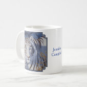 Mug Beau tigre blanc aux yeux bleu cristal (Devant gauche)