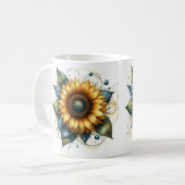 Mug Beau tournesol et Denim Monogrammed (Devant gauche)