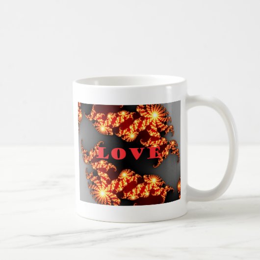 Mug Beau univers coloré extraordinaire Love text (Droite)