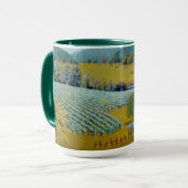 Mug Beau Vignoble en jaune bleu rouge vert (Devant gauche)