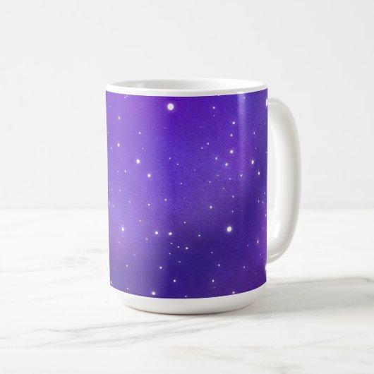 Mug Beau violet étoile Sky Galaxy Art (Devant droit)