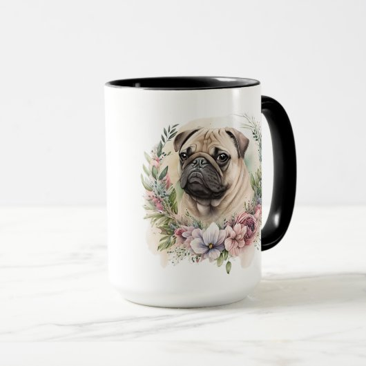 MUG BEAU WATERCOLOR TAN CARLIN CHIEN FACE (Devant droit)