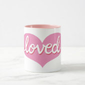 Mug BEAUCOUP AIMÉ - Coeur d'amour rose (Centre)