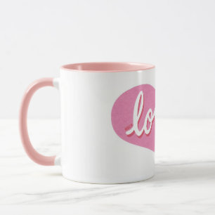 Mug BEAUCOUP AIMÉ - Coeur d'amour rose