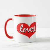 Mug BEAUCOUP AIMÉ - Coeur d'amour rouge- (Gauche)