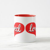 Mug BEAUCOUP AIMÉ - Coeur d'amour rouge- (Centre)