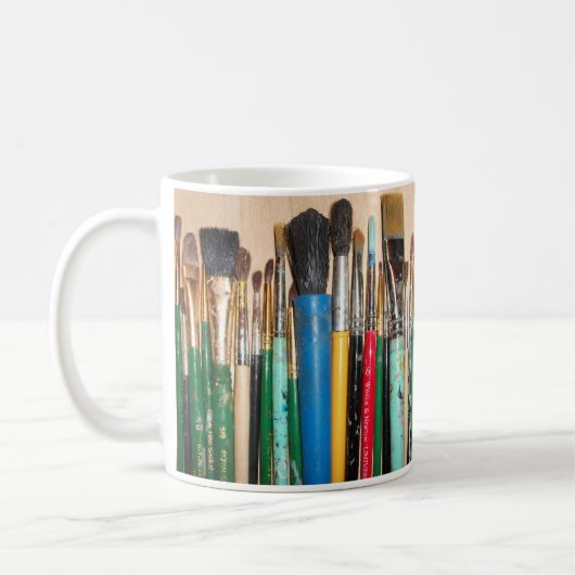 Mug Beaucoup de pinceaux colorés (Gauche)