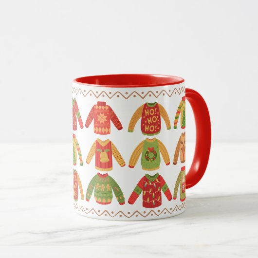 Mug Beaucoup de pulls moches à la pulpe de Noël (Devant droit)