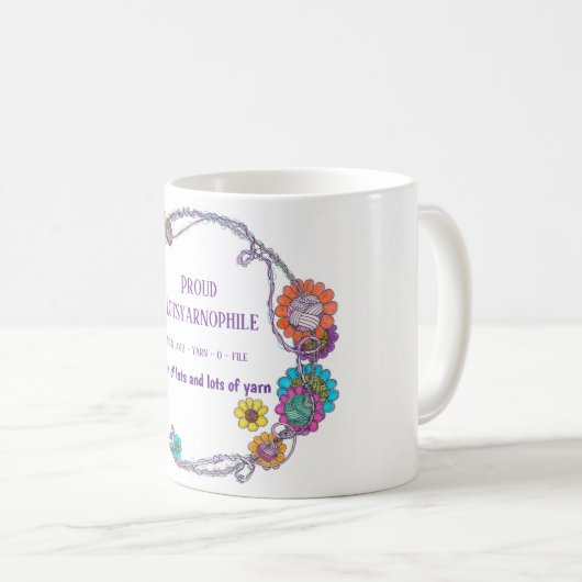 Mug Beaucoup de Yarn Lover (Devant droit)