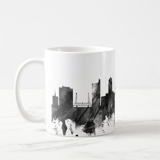 Mug Beaumont Texas Skyline BW (Gauche)