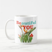 Mug Beauté Be You Monogram Orange Garden Floral (Gauche)