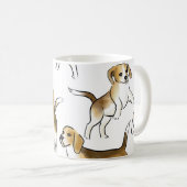 Mug Beauté beagle : Motif de chien aquarelle (Devant droit)