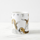 Mug Beauté beagle : Motif de chien aquarelle (Centre)