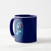 Mug Beauté du crâne Portrait gothique féminin (Devant gauche)