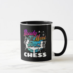 Mug Beauté en mouvement - Filles Joueuse d'échecs