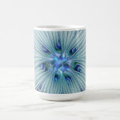 Mug Beauté florale Abstrait Moderne Fleur Pastel Bleu (Centre)