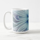 Mug Beauté florale Abstrait Moderne Fleur Pastel Bleu (Gauche)