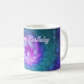 Mug Beauté florale Abstraite Fleur d'art fractionnée c (Devant droit)