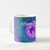 Mug Beauté florale Abstraite Fleur d'art fractionnée c (Devant gauche)