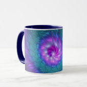 Mug Beauté florale Abstraite Fleur d'art fractionnée c (Devant gauche)