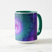 Mug Beauté florale Abstraite Fleur d'art fractionnée c (Devant droit)