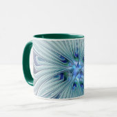 Mug Beauté florale Abstraite moderne Blue Pastel Flowe (Devant gauche)