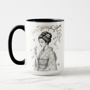 Mug Beauté japonaise avec papillons