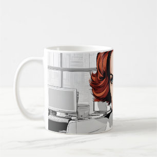 Mug Beauté jeune roussot en bureau