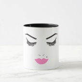 Mug Beauté Maquillage Visage Lashes & Lèvres Roses Sal (Centre)