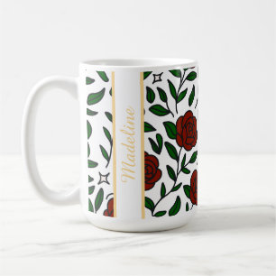 Mug Beauté Personnalisée et Nom de Rose de Jardin de B