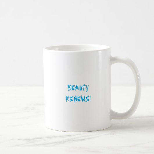 Mug Beauté renouvelle Graffiti bleu clair brosse (Droite)