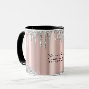 Mug Beauté Rose Gold Parties scintillant d'argent  gou