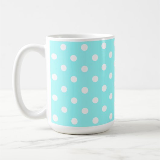 Mug Beautiful 50's Green With White Polka Dots (Gauche)