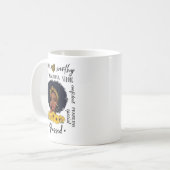 Mug Beautiful African American Black Woman Sunflower L (Devant gauche)