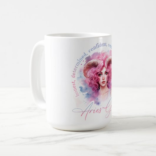 Mug Beautiful Aries Girl With Traits (Devant gauche)