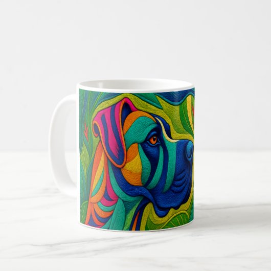 Mug Beautiful Artwork of a Majestic Great Dane (Devant gauche)