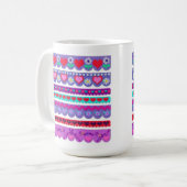 Mug Beautiful Felt Style Valentine's Day Borders (Devant gauche)