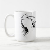 Mug Beautiful Floral Anime Girl – Soft Pastel Aesthe (Gauche)