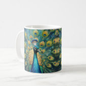 Mug Beautiful Green and blue Peacock (Devant gauche)