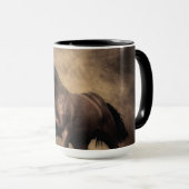 Mug Beautiful horse throw pillow (Devant droit)